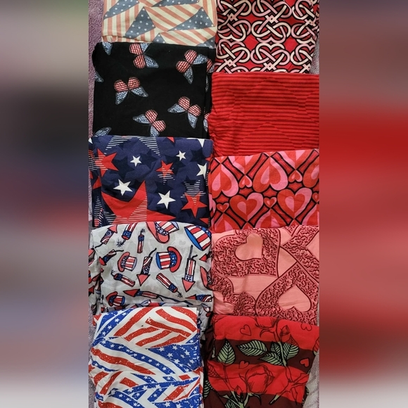 Buy 5 Get One FREE - LuLaRoe OS Leggings - 99 Pairs Colorful Variety - Picture 13 of 16